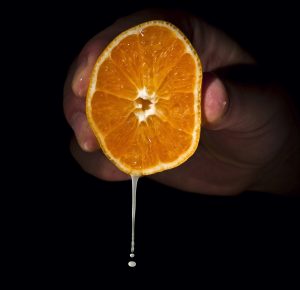 La naranja exprimida