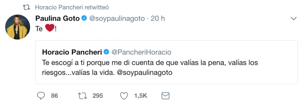 Paulina Goto y Horacio Pancheri