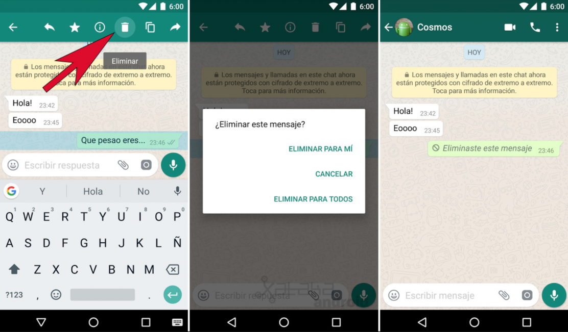 ¿cómo Eliminar Los Mensajes De Whatsapp Si La Regasteemk 5010