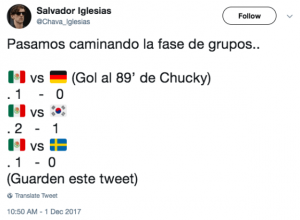 Ni Moni Vidente pudo igualar la exactitud de la predicción de este usuario en Twitter sobre la Selección Mexicana en el Mundial de Rusia 2018.