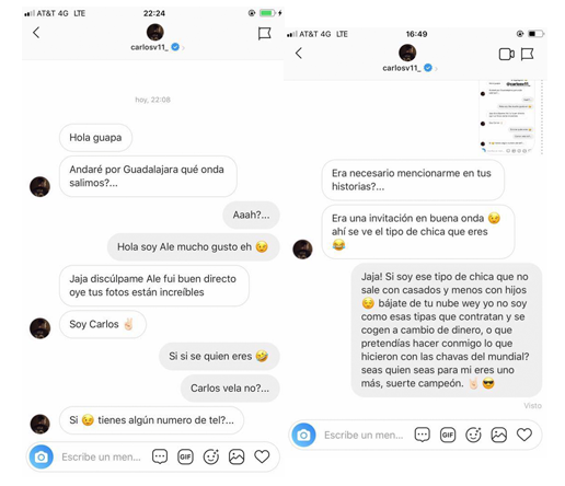 Conversación Carlos Vela y chica trans