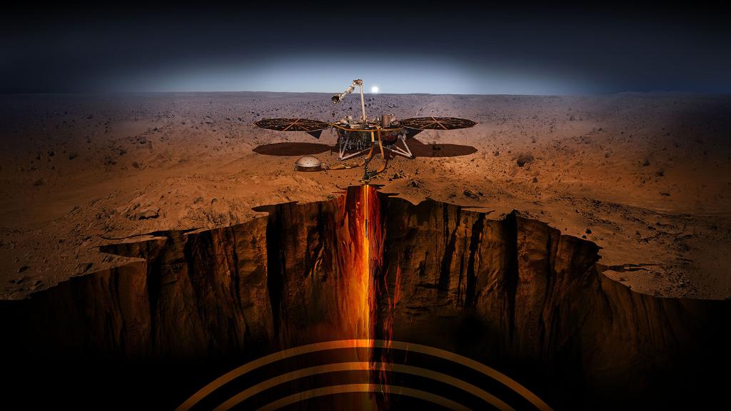 la NASA al aterrizar en Marte con la misión InSight