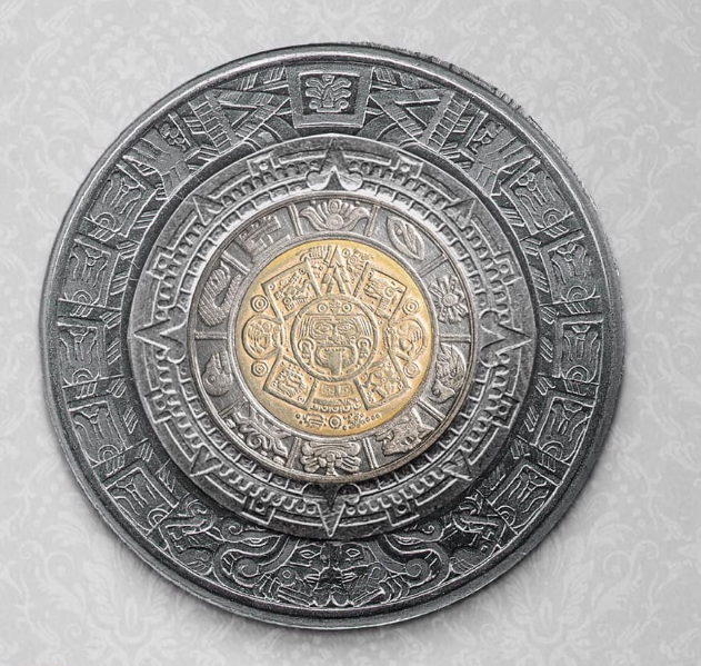 calendario azteca monedas
