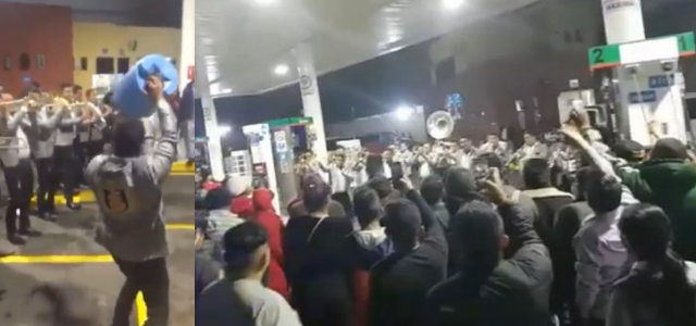 Se arma pachangón en gasolinera mientras esperan combustible