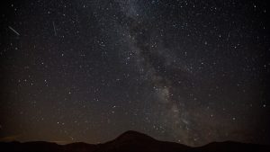 Milky Way and Perseid Meteors over Croagh Patrick mountain