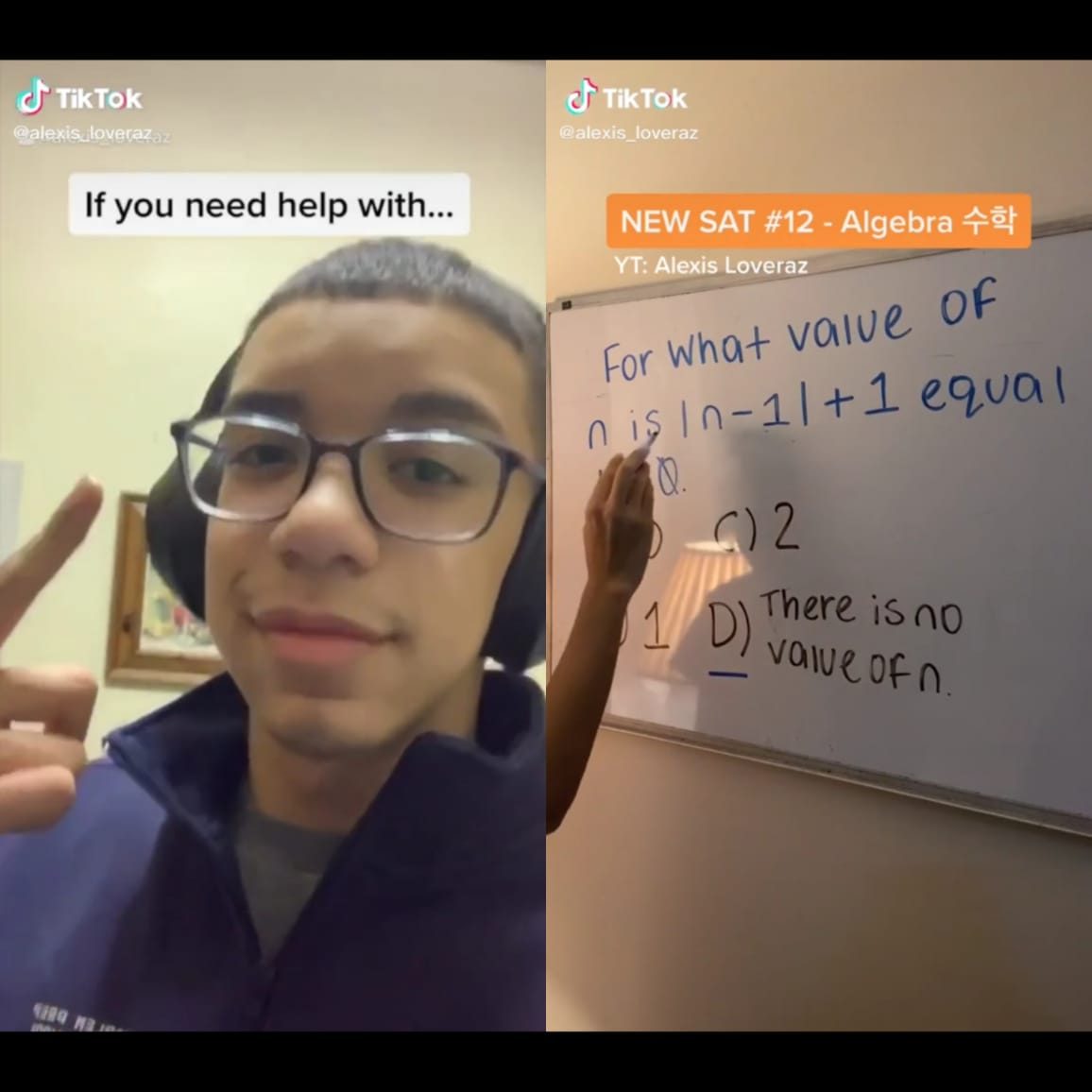 Joven se vuelve viral por enseñar álgebra en Tik Tok