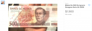 billetes de $500