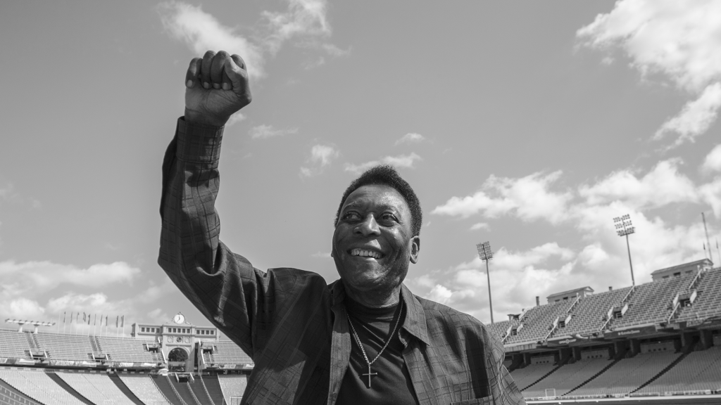 Pelé en su visita a España en 2017