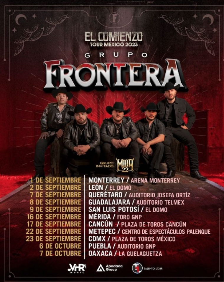 Grupo Frontera Tour México 2025; Estas son las fechas y lugares donde