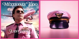 Juan Gabriel en un avion