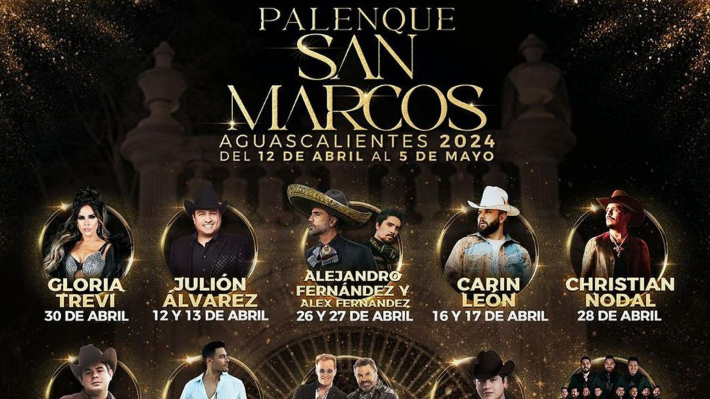 Revelan el cartel del Palenque de la Feria de San Marcos 2024