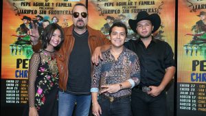 Christian Nodal, Pepe Aguilar, Leonardo Aguilar y Christian Nodal