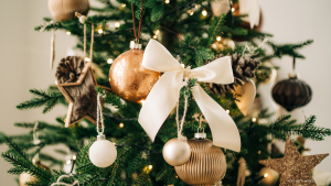 Árbol de Navidad en casa.